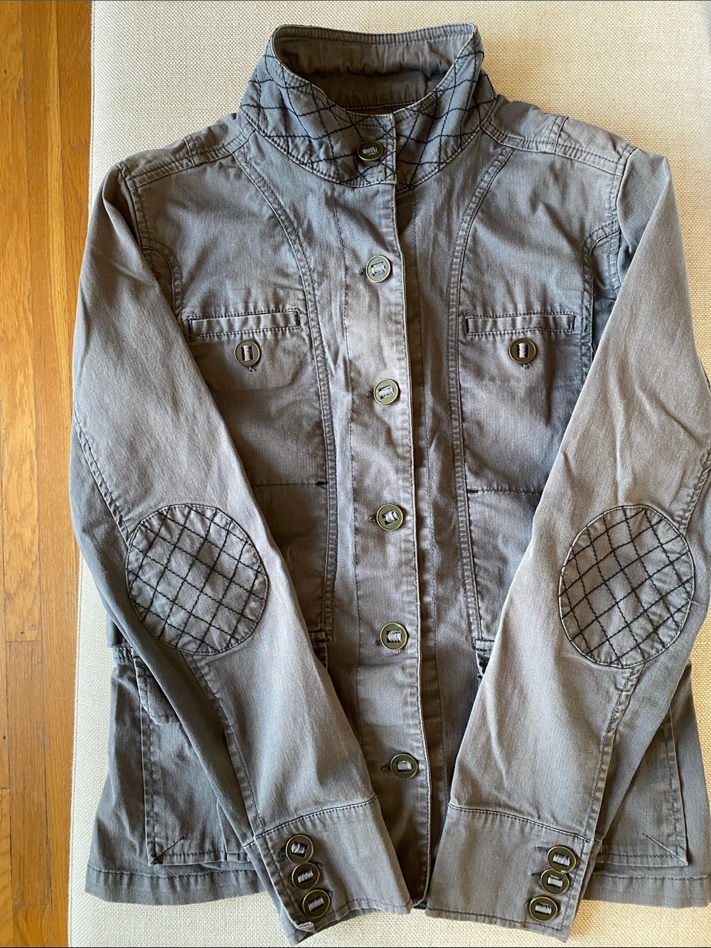 Aventura Gray Organic Cotton Utility Jacket Size Medium